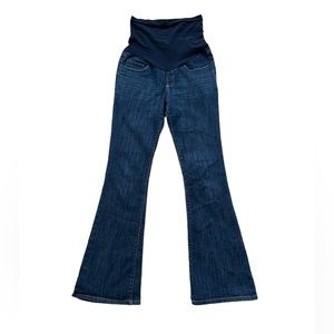 Motherhood Maternity Blue Maternity Pull On Flare Jeans‎ Sz. M (Maternity)